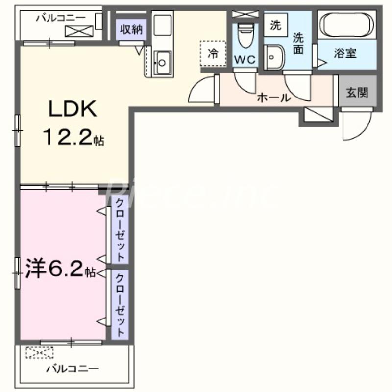 エストレーラ(1LDK/2階)の間取り写真