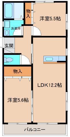 STARRY M&Y(2LDK/1階)の間取り写真