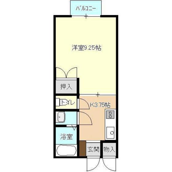 コーポサイトウC(1K/2階)の間取り写真