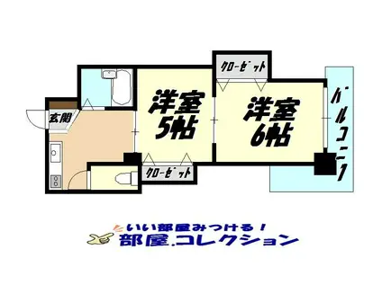 ノーヴァ・エイト(2K/5階)の間取り写真