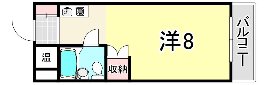 どみとりーときわ(ワンルーム/3階)の間取り写真