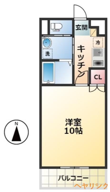 DI-3(1K/1階)の間取り写真