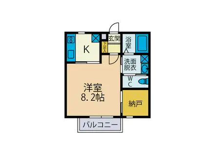 メゾンブランシュトムロ(1SK/1階)の間取り写真