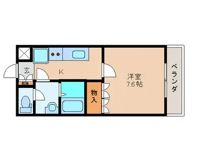 チェリーコーポ(1K/2階)の間取り写真
