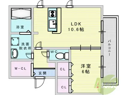 キャトルメゾン(1LDK/1階)の間取り写真