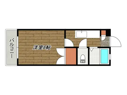 エントピア宇宿II(1K/3階)の間取り写真