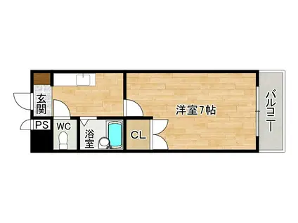 トーケン設計戸畑駅前I(1K/10階)の間取り写真