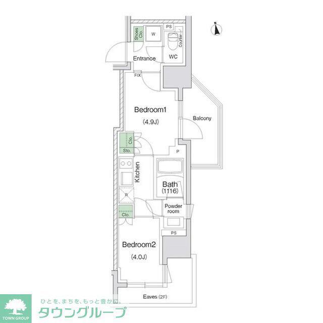 スタイリオ川崎(2K/5階)の間取り写真
