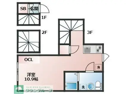エマージテラス練馬光が丘(ワンルーム/3階)の間取り写真
