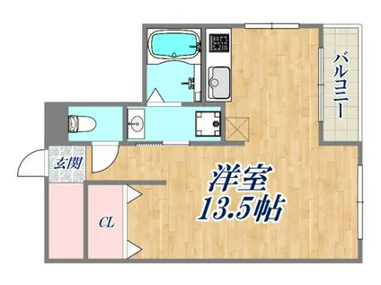 KOUSHIENGUCHI HOUSE(ワンルーム/5階)の間取り写真