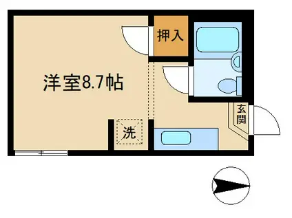 アネスタ・インパルス(ワンルーム/2階)の間取り写真