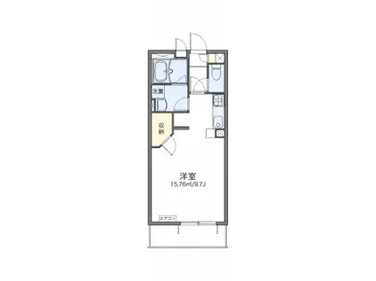 レオネクストビタノーバ(1K/1階)の間取り写真