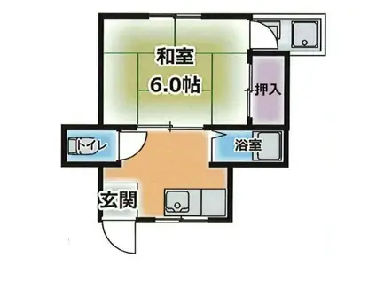 フクヤマンション(1K/1階)の間取り写真