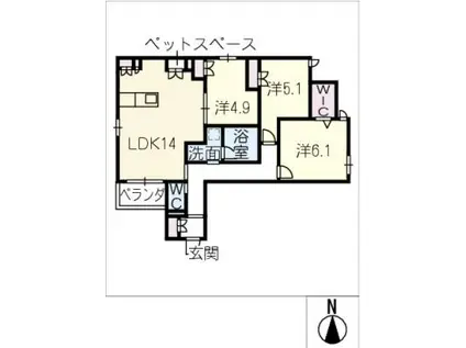 HEBEL MAISON 徳川園(3LDK/2階)の間取り写真