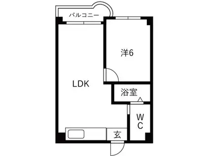 松栄大正ハイツ(1LDK/3階)の間取り写真
