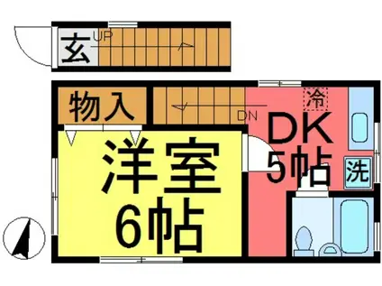 レジデンスSTO(1DK/2階)の間取り写真