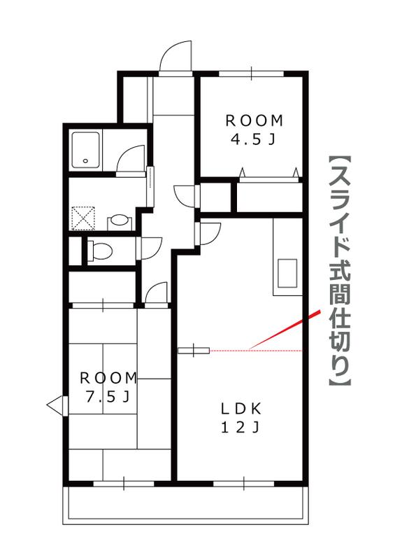 メルシード(2LDK/3階)の間取り写真