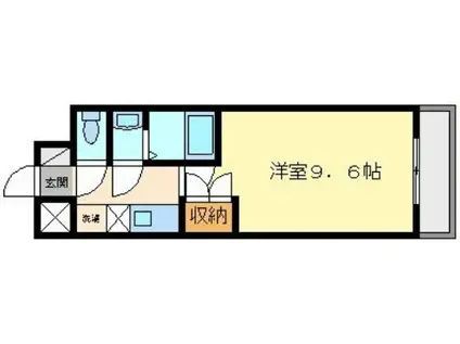 サンエスパシオ美園(1K/6階)の間取り写真