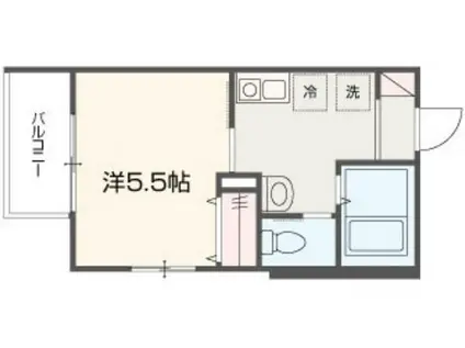 メルディア東村山(1K/3階)の間取り写真