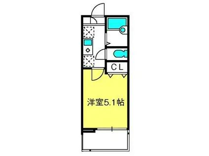 MELDIA南元宿2丁目(1K/1階)の間取り写真
