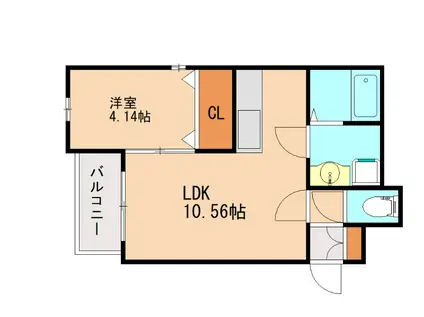 CHERIM南福岡V(1LDK/1階)の間取り写真
