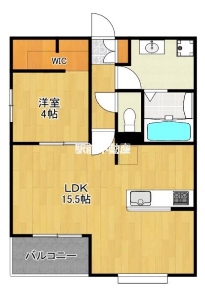 レトワール今川(1LDK/1階)の間取り写真