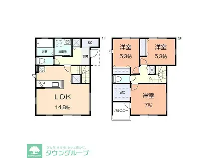 KOMOREBIA I(3LDK/1階)の間取り写真