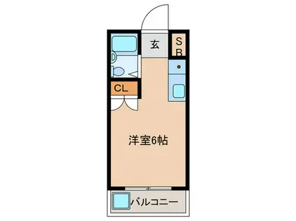 エクレール仙川PARTII(ワンルーム/2階)の間取り写真