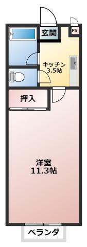 MAGNOLIA HOUSE(1DK/1階)の間取り写真