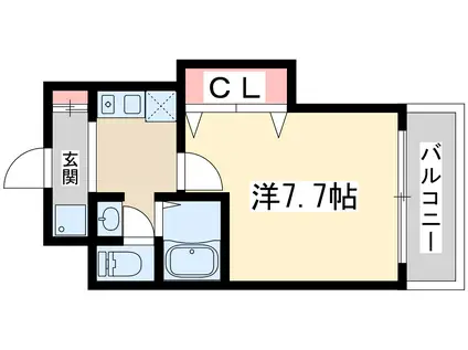 エムプラザ新大阪二番館(1K/9階)の間取り写真