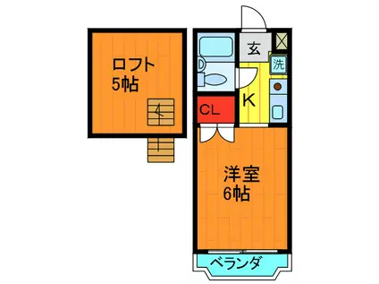 RAJAH CLUB02(1K/2階)の間取り写真