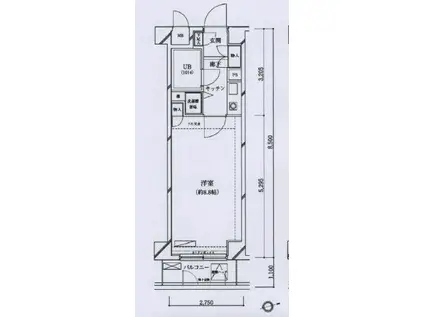 等々力ホームズ(1K/4階)の間取り写真
