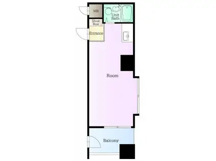 スカイコート西横浜第6(ワンルーム/3階)の間取り写真