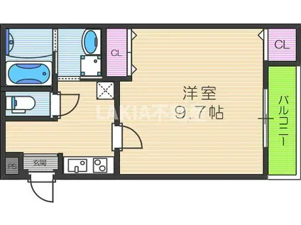 フジパレス今川VI番館(1K/2階)の間取り写真