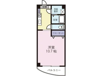 サンシャローム SUN CURCUMA(1K/5階)の間取り写真