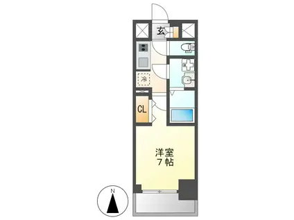 S-RESIDENCE名駅ノースII(1K/3階)の間取り写真