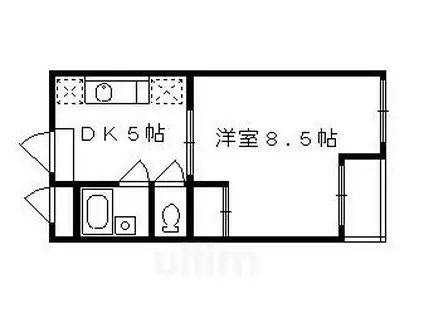 グランドール梅津(1DK/3階)の間取り写真