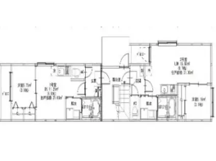 ラ・ヴィル(1LDK/3階)の間取り写真