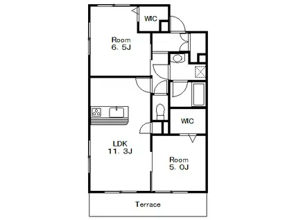 ル クレール 大和田(2LDK/3階)の間取り写真