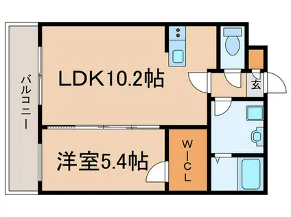 ジーメゾン垂水イースト2(1LDK/3階)の間取り写真