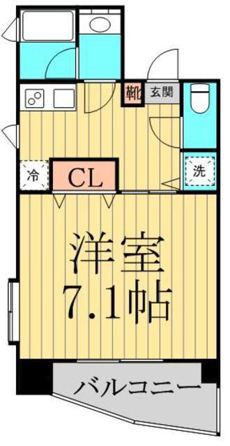 アクティシオ青砥駅前(1K/9階)の間取り写真
