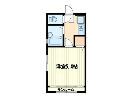 RADICE・M(1K/1階)の間取り写真