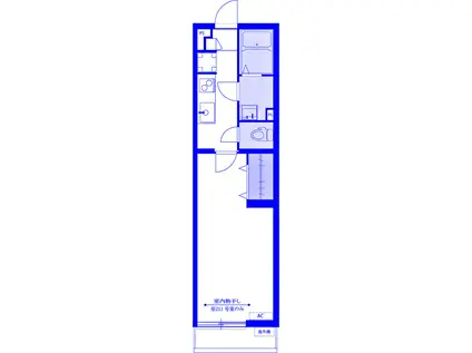 リブリ・リヴェール樽町(1K/2階)の間取り写真