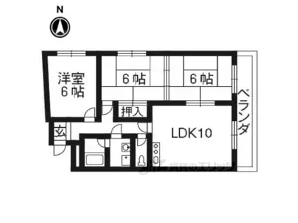 グリーンアイル(3LDK/3階)の間取り写真