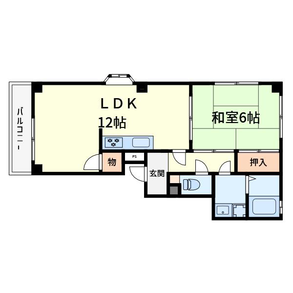 ハイバレーマンション(1LDK/3階)の間取り写真