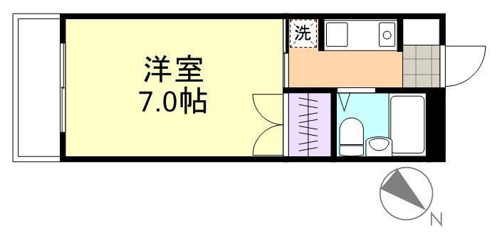 セキホウ倉敷(1K/2階)の間取り写真