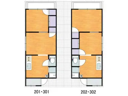 オルフェーヴルモモ(1LDK/3階)の間取り写真