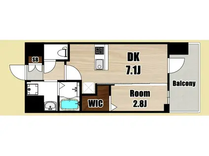 ESTEM COURT SHIN-OSAKAXVI PULSE(1DK/3階)の間取り写真