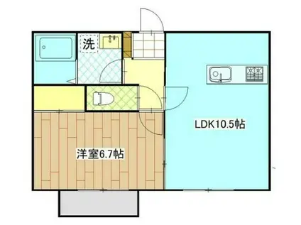 セピア ルージュ(1LDK/2階)の間取り写真