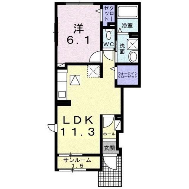 HOME 吉祥寺通(1LDK/1階)の間取り写真